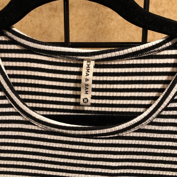 Emma and Sam Striped Crop Top - Picture 2 of 3